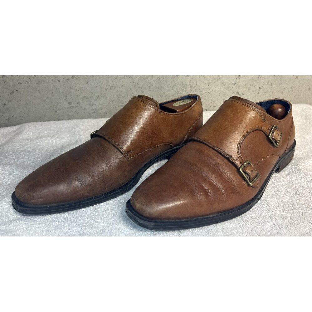 Cole Haan Mens Dawes Grand Double Monk-Strap Loafer Size 9½ M Birtish Tan C27611